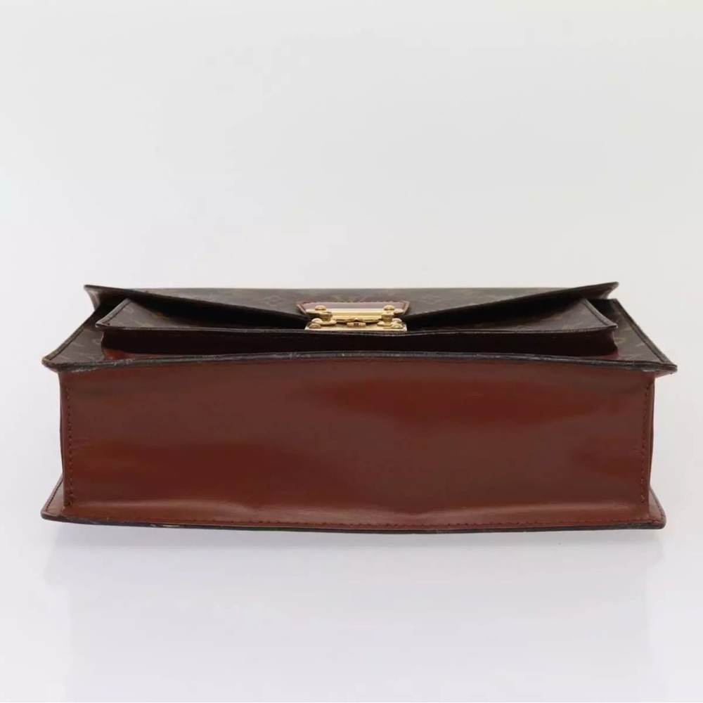 Louis Vuitton LV  Monceau S-Lock Bag Brown Monogram 2-Way Bag - Picture 7 of 14